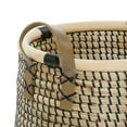 thumbnail image 5 of DecMode 13", 18"W Brown Banana Leaf Handmade Storage Basket with Handles, 2-Pieces, 5 of 9