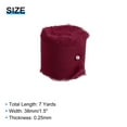 thumbnail image 2 of Uxcell 3 Rolls 1.5"x7Yd Chiffon Ribbon Handmade Fringe Chiffon Silk Ribbon Burgundy, 2 of 6
