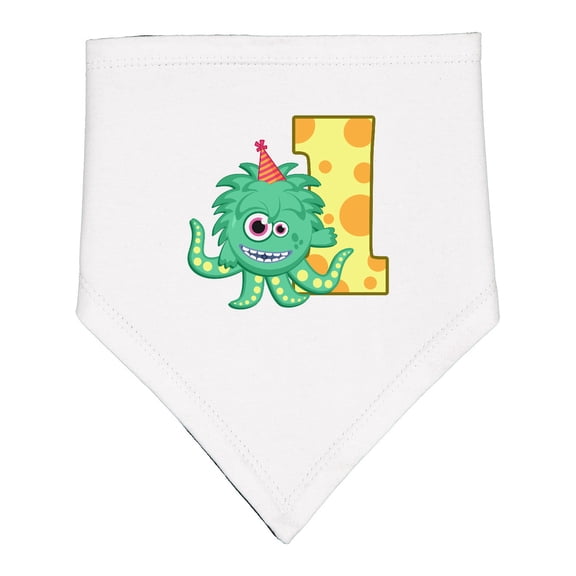 Inktastic Monster 1st Birthday Baby Bandana Bib