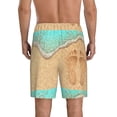 thumbnail image 3 of Naloa Beach Footprint Men's Short Pajama Pants, Lounge Comfort Shorts with Elasticized Waistband and Side Pockets - XX-Large, 3 of 9