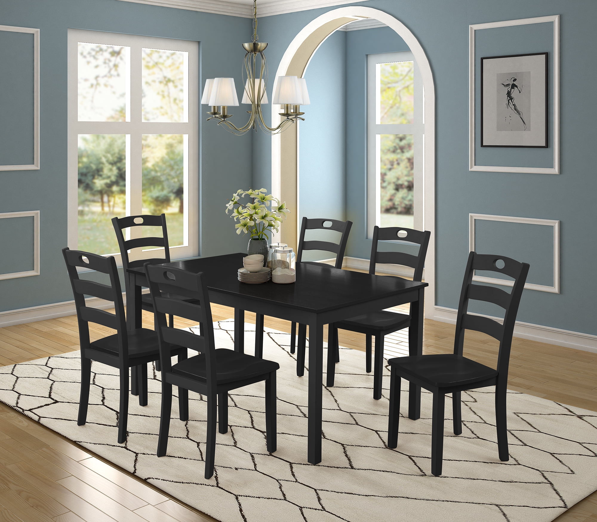 Dining Room Table Set, 7 Piece Dining Table Sets with ...