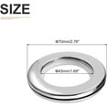 thumbnail image 2 of DTGN 1-2/3 Inch Inner Diameter Curtain Grommets - 6Pack - Good for Curtain - Reusable DIY Sliding Grommets - Bright Silver, 2 of 6