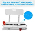 thumbnail image 6 of CATGOOD Sliding Shower Chair for Elderly and Disabled, Height Ajustable Transfer Bench for Bathtub with Beige Safety Belt, White, 6 of 13