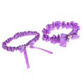 thumbnail image 1 of 2 Unids Wedding Bride Keepsake Ligueros Púrpura Bowknot Perla Nupcial Crystal Garter Belt Toss Set 1 Para Mantener 1 Para arrojar Yotijar Liga de satén de la boda, 1 of 8