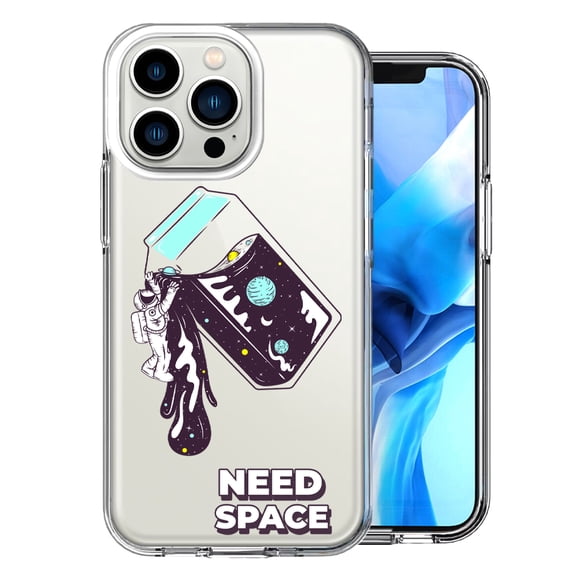 MUNDAZE For Apple iPhone 13 Pro Need Space Astronaut Design Double Layer Phone Case Cover