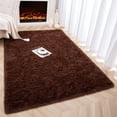 thumbnail image 3 of Soft Fluffy Area Rugs for Bedroom Kids Room Plush Shaggy Nursery Rug Furry Throw Carpets for Boys Girls, College Dorm Fuzzy Rugs Living Room Home Decorate Rug,Coffee,3.3 x 4 Feet, 3 of 7