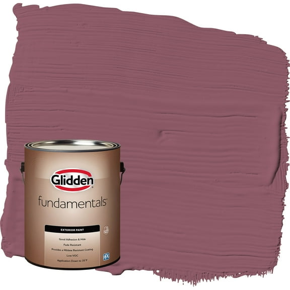 Glidden Fundamentals Cabernet / Purple Flat Exterior Paint, 1 Gallon