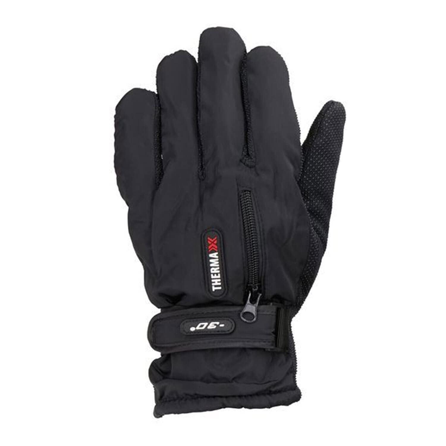 Yacht & Smith 6 Pairs of Mens Winter Fleece Lined Heavy Duty Winter Ski Gloves, Rubber Gripper, Velcro Strap, Bulk