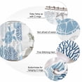 thumbnail image 6 of Navy Blue Coastal Turtle Waterproof Fabric Shower Curtain,Ocean Coral Nautical Waterproof Fabric Shower Curtain for Bathroom Curtains Bathtubs Hotel Shower Curtains with 12 Hooks Long 72x78in, 6 of 8