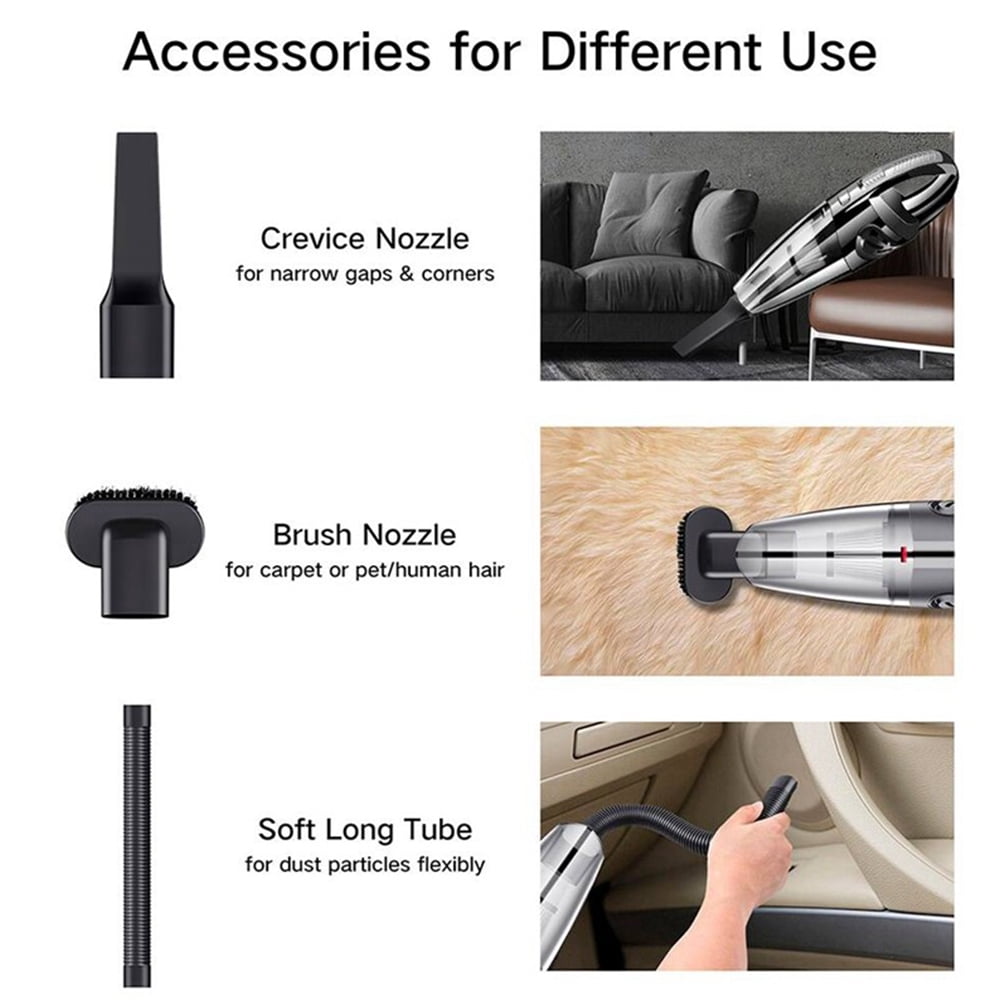 Vacuum Cleaner for Car, Upgraded 120W Wet & Dry Handheld Car Vacuum Cleaner
