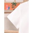 thumbnail image 4 of Young Girl Casual Simple Pattern Short Sleeve Crew Neck T-Shirt, Suitable For Summer, 4 of 6