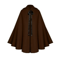 Hvyesh Hooded Renaissance Cloak for Men Women Medieval Victorian Cape Vintage Gothic Halloween Cloak