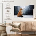thumbnail image 5 of Elephant Stock Dreamy Winter Fox Wall Art - Horizontal Canvas Wall Art - Living Room Wall Decor - Animal Canvas - Blue And Black Decor - 12" x 8", 5 of 8