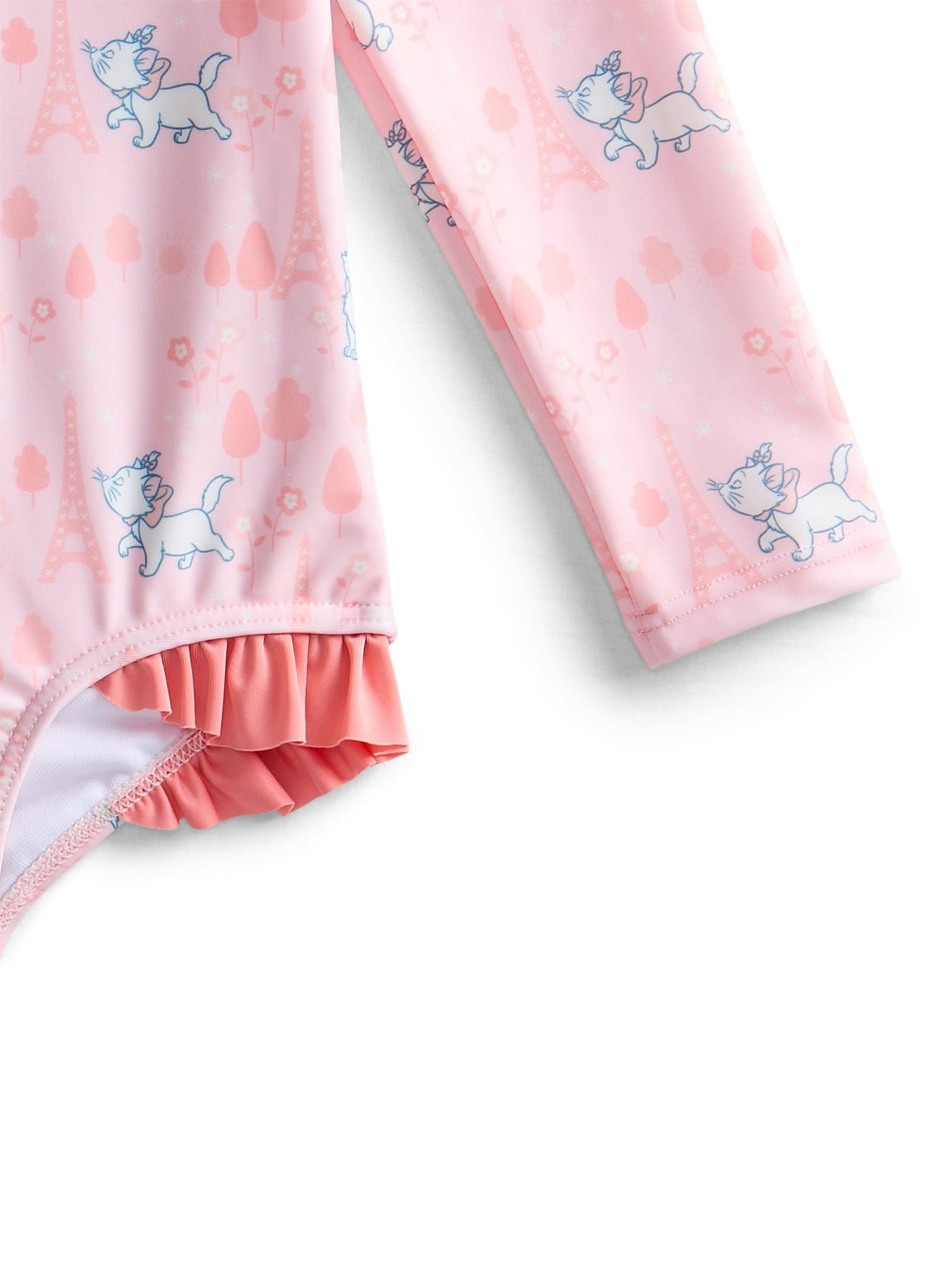 Character Toddler Girl Rash Guard Swimsuit, Sizes 12M-5T