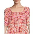 thumbnail image 5 of Terra & Sky Women's Plus Size Flutter Sleeve Fit & Flare Dress, 5 of 6