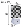 thumbnail image 4 of Yayeee LED Night Light for The Home Plug in With Light Sensors 2 Pack, Black and Gray Plaid Pattern, 4 of 6