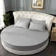 thumbnail image 3 of Fitted Sheet Cotton, Fitted Sheets Round - Gray, 3 of 5