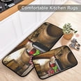thumbnail image 5 of SKYSONIC Red Wine Grapes Kitchen Rugs Set of 2, Wooden Barrel Floor Runner Area Rug Washable Carpet Mat Perfect for Living Room Bedroom Entryway, 5 of 7