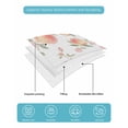 thumbnail image 5 of Quilts King Size Bedding Set, Peach Lightweight Quilted Comforter, Spring Floral Green Leaf Botanical Pink Fruit Soft Reversible Bedspread Coverlet with Pillow Covers for All Season, 96" x 106", 5 of 7