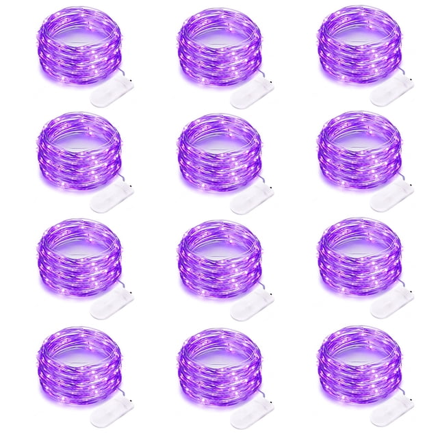 String Lights Yiaht Purple Halloween con batería LED de 7 pies y 20 pulgadas