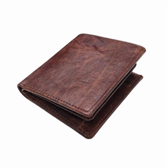 kerinzo -Men’s Genuine Leather Bifold Wallet – Classic Brown Slim Design with Multiple Card Slots and Cash Compartment