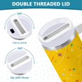 thumbnail image 5 of 40 oz Insulated Stainless Steel Tumbler Double Wall Stainless Steel Tumbler with 2-Way Drinking Confetti and Stars Scattered, 5 of 9