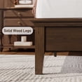 thumbnail image 7 of Lifezone Queen Solid Wood Platform Bed Frame, White Diamond Tufted Upholstered Headboard with LED Light, Noise-Free,  Brown, 7 of 7