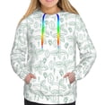 thumbnail image 4 of Hoodies for Women - Leaf print Comfrt Colour Drawstring Women'S Fashion Hoodies & Sweatshirts, Fall Outfits Clothes for Women 2024 Pullover with Kangaroo Pocket, 4 of 7