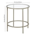 thumbnail image 5 of Evelyn&Zoe Sivil 20" Wide Round Side Table, Satin Nickel, 5 of 5