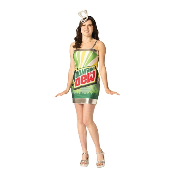 Imposta Costumes Mountain Dew Dress Halloween Costume, Green, Women's Size 6-10, 30055-M
