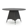 thumbnail image 2 of GDF Studio Portola Outdoor 28.5" 5-Piece Wicker Dining Set, Grey, 2 of 13