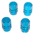 thumbnail image 2 of 4 x Tire Wheel Rims Stem Air Valve Caps Tyre Cover Car Truck Bike Silver ALUMINUM-Blue, 2 of 4