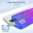 thumbnail image 3 of Samsung Galaxy A72 5G Case With Built-in Screen Protector, Rosebono Hybrid Glitter Sparkle Transparent Colorful Gradient TPU Skin Cover 360 Protection Case For Samsung Galaxy A72 5G (Blue/Purple), 3 of 5