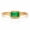 Rose Plated, variant on Solitaire Baguette Cut Emerald Engagement Ring, Filigree Detailing Band Ring Stackable Promise Ring, May Birthstone Ring, Nature Inspired Ring, Handmade Jewelry