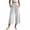 White, variant on CAIVO Women Casual Fold Over Waistband Yoga Pants Flowy Gaucho Pants With Pleated Detail Wide Leg Cropped Calf Length Comfort Solid Color Trendy Trousers