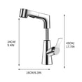 thumbnail image 3 of Ganfancp Grifo Lavabo Lavabo Elevable y Extraíble Doméstico Lavabo Encimera Lavabo Agua Caliente y Fría Junta Universal Ofertas Del Día Conector Universal para Grifo*1, 3 of 7