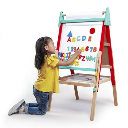 Battat All-in-One Art Easel 60 Pieces and 2-Sided Board for Toddlers Kids 3 Years Old