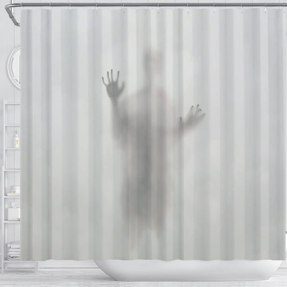 Halloween Shower Curtain Scary Shower Curtain Creepy Halloween Bathroom Decoration Shower Curtain TTV211SH - 71x74 inches