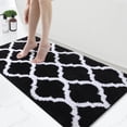 thumbnail image 1 of Alfombra de baño OLANLY, suave microfibra, 120 x 60 cm, color negro, 1 of 6