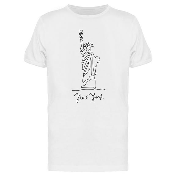 Statue Of Liberty Design T-Shirt Men -Image by Shutterstock, Male 3X-Large
