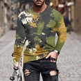 thumbnail image 2 of KeShDi Dress Shirts for Men Oversized Tshirts for Men Men's Camouflage Print Crewneck Casual Long-sleeved Multicolor S, 2 of 5
