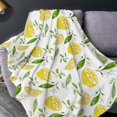 thumbnail image 2 of JOOCAR Watercolor Lemon Fruit Print Flannel Throw Blanket Warm Cozy Soft Funny Print Blankets for Bed Couch Sofa Room Decoration Gifts 60”×50” XSmall for Pets, 2 of 5