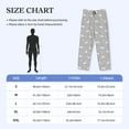 thumbnail image 2 of Mens Pajama Pants - Soft Sleep & Lounge Pants for Men, Simple Nordic Deer Snowflake White Cuteness Casual PJ Bottoms Pants with Pockets, 2 of 5