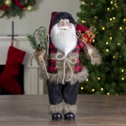 Northlight Standing Santa Christmas Figure Decoration with Snow Shoes and Bear - 18