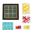 thumbnail image 4 of Juego de mesa 2 en 1 plegable, 4 en raya, juego de , juguete de escritorio, portátil, ligero, juego de estrategia familiar para niños, 4 of 9