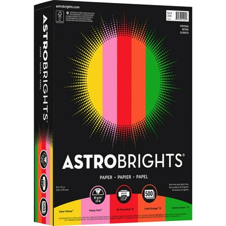 Vintage Advertising Paper - Astrobrights, WAU21224, Color Paper -