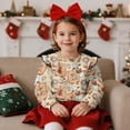 thumbnail image 3 of Garronmavis Capybara Long Sleeve Sweatshirt Polyester Spandex Fabric Dessert Pullover Drop Shoulder Sweater 3T Warm Girls Crewneck Sweatshirt Ruffle Toddler Girl Clothes for Daily Life, 3 of 7