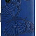 thumbnail image 3 of Dteck Galaxy A13 5G Case, Samsung A13 5G Wallet Case PU Leather Elegant Embossed Magnetic Cover with Flip Kickstand Card Holder Cover for Samsung Galaxy A13 5G Big Butterfly, Blue, 3 of 4