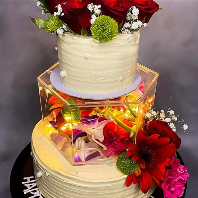 Cake Tier Flowerr Holder Fillable Cake Stand for Anniversaries Bridals Party Diameter 20cm