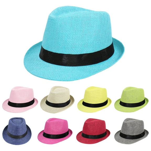 Summer Casual Breathable Straw Hat Outdoor Short Brim Sun Hat Party Men Women Kids Casual Travel Vacation Beach Hats